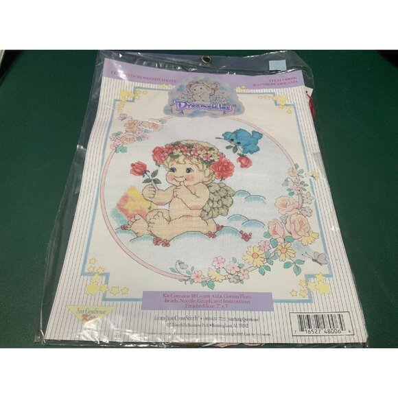Cross Stitch Kit Dreamsicles Angel With Flowers & Bird - Picture 1 of 2